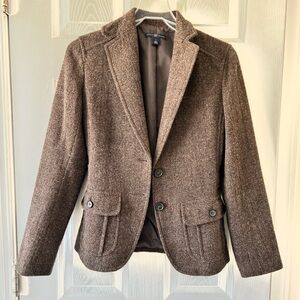 GAP Women’s Tweed Brown Blazer Sz 2